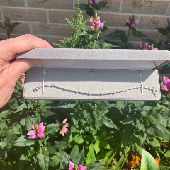 10 Kt White Gold Diamond Bracelet. - Picture 9 of 9